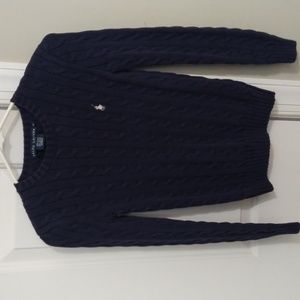 Ralph Lauren cable knit sweater xs navy